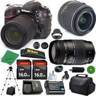 Nikon D7100 International Version - No Warranty, NIKKOR 18-55mm f/3.5-5.6 VR, Tamron 70-300mm DI LD Zoom, 2pcs...