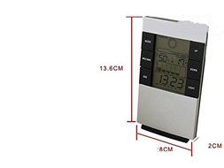 SIS indoor LCD desktop weather station with Alarm Clock,Temperature ,Humidity ,Travel Alarm Clock-Silver N5