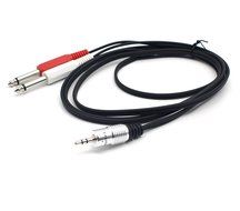 10Feet/3M Y Splitter cable, Duttek 3.5mm 1/8" TS Mono Male to dual 2*6.35mm 1/4" TRS Mono Male Plug Extension... N3