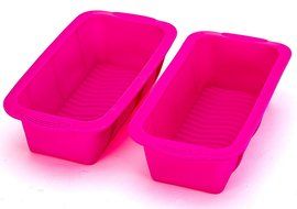 Tosnail Eco-friendly 10 X 5 X 3 Inch Silicone Bread Mold and Loaf Pan, Set of 2 N2