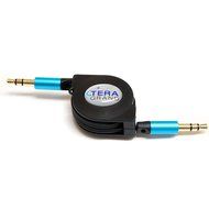 Tera Grand RETA-TE222-BL 3.5 mm Male to Male Stereo Retractable Cable with Aluminum Housing, Blue, 2.9' N24