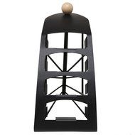 Modern Chic Space Saving Black Metal Fan Design 4 Slot TV Remote Control Storage Organizer Caddy - MyGift N4