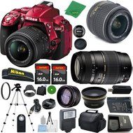 Nikon D5300 24.2 MP CMOS Digital SLR, NIKKOR 18-55mm f/3.5-5.6 Auto Focus-S DX VR, Tamron 70-300mm DI LD Zoom,... N2