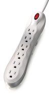 Philips SPP3160A/17 Home Electronics Surge Protector with 6 Outlets, 250J, 2.5-Foot Cord
