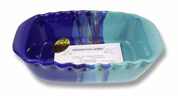 Clay In Motion Handmade Ceramic 1.25 Quart Loaf Pan - Mystic Waters