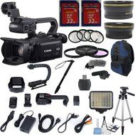Canon XA20 Professional Camcorder w/ 10x HD Video w/ .43x Wide Angle Lens +2.2x Telephoto Lens +Video LED Light...