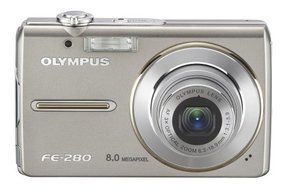 Olympus Stylus FE-280 8MP Digital Camera with Dual Image Stabilized 3x Optical Zoom (Silver) N7