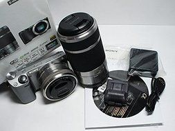 Sony mirrorless interchangeable lens camera ?? NEX-5R double zoom lens kit Silver NEX-5RY / S - International... N3