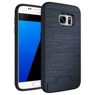 TYoung Soft TPU Brushed Skin Full Around Silicone Armor Case Shockproof Cover with Stand Support and Card Slot... N19