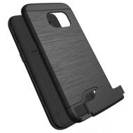 TYoung Soft TPU Brushed Skin Full Around Silicone Armor Case Shockproof Cover with Stand Support and Card Slot... N20