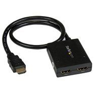StarTech.com ST122HD4KU 4K HDMI 2-Port Video Splitter Built-In HDMI Source Cable N4
