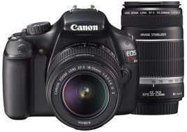 Canon Digital SLR Camera EOS Kiss X50 with EF-S18-55mm IS II Lens Kit (Black) - International Version (No Warranty) N10