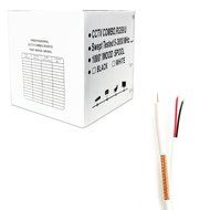 Five Star Cable 1000 ft. RG59 Siamese CCTV Combo Coaxial Cable White - 20AWG RG59 + 18/2 18AWG Power
