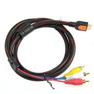 MOTONG 5 FT 1.5m HDMI Male to 3RCA Male Extension Cable Converter Adapter for HDTV DVD N9