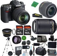 Nikon D7000 International Version - No Warranty, NIKKOR 18-55mm f/3.5-5.6 AF-S DX VR, Nikon 55-200mm f4-5.6G VR...