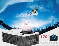 ADMOMON 30M Waterproof 2" 90&deg; Wide Angle Lens HD 720P Sports Mini Video Camera with Card Slot (Yellow) - DV0193Y