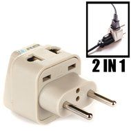 OREI 3 in 1 Continental Europe Travel Adapter Plug with USB and Surge Protection - Type C - Turkey, Italy &amp; More N9