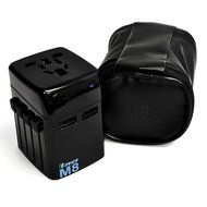 OREI 3 in 1 Continental Europe Travel Adapter Plug with USB and Surge Protection - Type C - Turkey, Italy &amp; More N10
