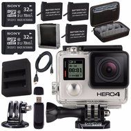 GoPro HERO4 Black + Rechargeable Battery + Dual Battery Charger + Sony 32GB microSDHC Card + Case for GoPro HERO4... N3