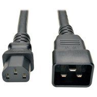 TRIPP LITE P032-003 Heavy Duty Power Cord PDU 15Amp 12AWG IEC 320 C13 C20 3', Black