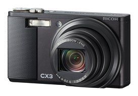 Ricoh CX3 10MP CMOS Digital Camera with 10.7x Wide Angle Optical Macro Zoom and 3.0 inch LCD (Black) N2