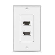 TNP HDMI Wall Plate - Dual (2 Port) HDMI Socket Plug Jack Outlet Decorative Face Cover Mount Panel with Built... N2