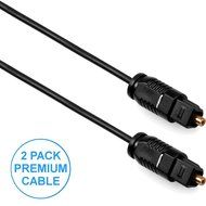 4 Pack - 3ft Male to Male Digital Audio Cable Toslink Fiber Optic Delivers Crystal Clear Sound Quality - Supports... N6