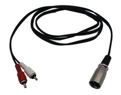 LEMENG 5 Feet Splitter Patch Y Cable -gold plated 1 XLR Male to 2 RCA Male N5