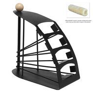 Modern Chic Space Saving Black Metal Fan Design 4 Slot TV Remote Control Storage Organizer Caddy - MyGift N5