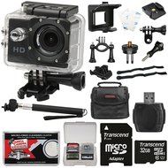 Zuma HD DVR 720p Sports Video Recorder Action Camera Camcorder with LCD Screen + Mounts + 32GB Card + Selfie Monopod...
