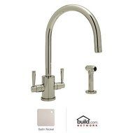 Rohl U.4312LS-STN-2 Perrin and Rowe Kitchen Faucet with Side Spray and Metal Lever, Satin Nickel by Rohl