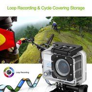 Floureon Q6 2.0 Inch 4K 16MP 170&deg;WIFI 30M/98FT Waterproof Slow Motion Function Loop Recording Full HD DV Sports... N17