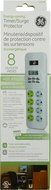 GE 8-Outlet Surge Protector with Energy-Saving Digital Timer, 4&#039; Cord Home Audio Crossover, White (14623) N2
