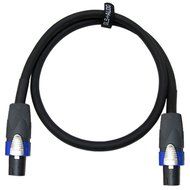 GLS Audio 3 feet Speaker Cable 12AWG Patch Cords - 3 ft Speakon to Speakon Professional Cables Black Neutrik NL4FX...