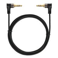 KabelDirekt 1 foot 3.5mm to 3.5mm Stereo / Audio Cable, nylon-braided, with 90 degree connectors &ndash; PRO Series N5