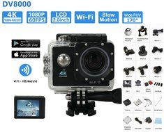 WittyGadget 4K Ultra HD 16-Mp 170 degree Wifi Slowmotion Action Camera Bundle with 20 Pcs Accessory Kit N2