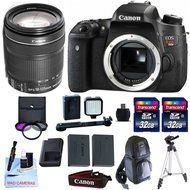 Canon EOS T6s + Canon 18-135mm IS STM + 2 32GB Transcend SD Memory Cards + LED Video Light + Spare LP E17 Battery...