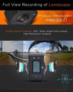 VIGICA 720 Degree Panoramic Video Camera 0.96'' LCD 1440*1080PP 220 Degree Fisheye Wild-angle Lens Video Capture... N3