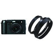Fujifilm X100T Black with LH-X100 Black Hood and Filter Adapt.
