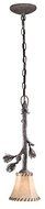 Vaxcel USA PD65206CP Jasper 1 Light Rustic Mini Pendant Lighting Fixture in Bronze, Glass by Vaxcel