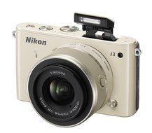 Nikon 1 J3 14.2 MP HD Digital Camera with 10-30mm VR 1 NIKKOR Lens (Beige) - International Version (No Warranty) N7