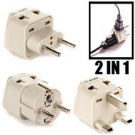 OREI 3 in 1 Continental Europe Travel Adapter Plug with USB and Surge Protection - Type C - Turkey, Italy &amp; More N12