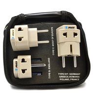 OREI 3 in 1 Continental Europe Travel Adapter Plug with USB and Surge Protection - Type C - Turkey, Italy &amp; More N13