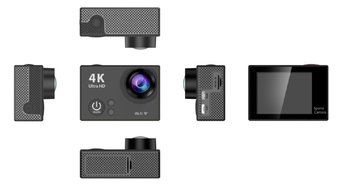 Sport Camera, TONSEE Waterproof H2R Super Slim Ultra HD 4K Video Sport Camera Remote Control, Black N6