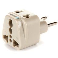 OREI 3 in 1 Continental Europe Travel Adapter Plug with USB and Surge Protection - Type C - Turkey, Italy &amp; More N15