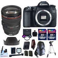 Canon 70D + Canon EF 24-105 f/4 L IS USM (Glass Element) Lens + 2 32GB Transcend SD Memory Cards + LED Video Light...