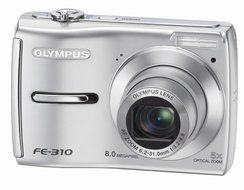 Olympus FE-310 8MP Digital Camera with 5x Optical Zoom (Silver) N8