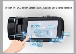 Ordro HD Camcorder 1080P 3" LCD CMOS Sensor 120x Digital Zoom Video Recorder Support Face Detection Remote Control... N3