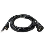 RAYSUN 1 Meter USB and 3.5mm AUX Extension Flush Mount - USB Dash Mount for Car Boat Motorcycle N26