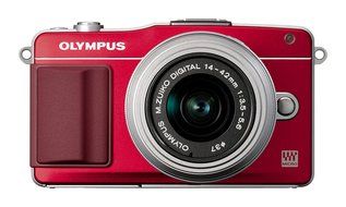 Olympus PEN E-PM2 Red 16.1MP w/ 14-42mm&amp;40-150mm Lens Kit - International Version (No Warranty) N7